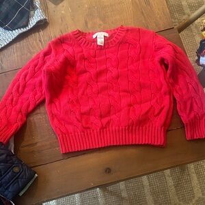 The Beaufort Bonnet Company Bright Red Cable Knit Sweater